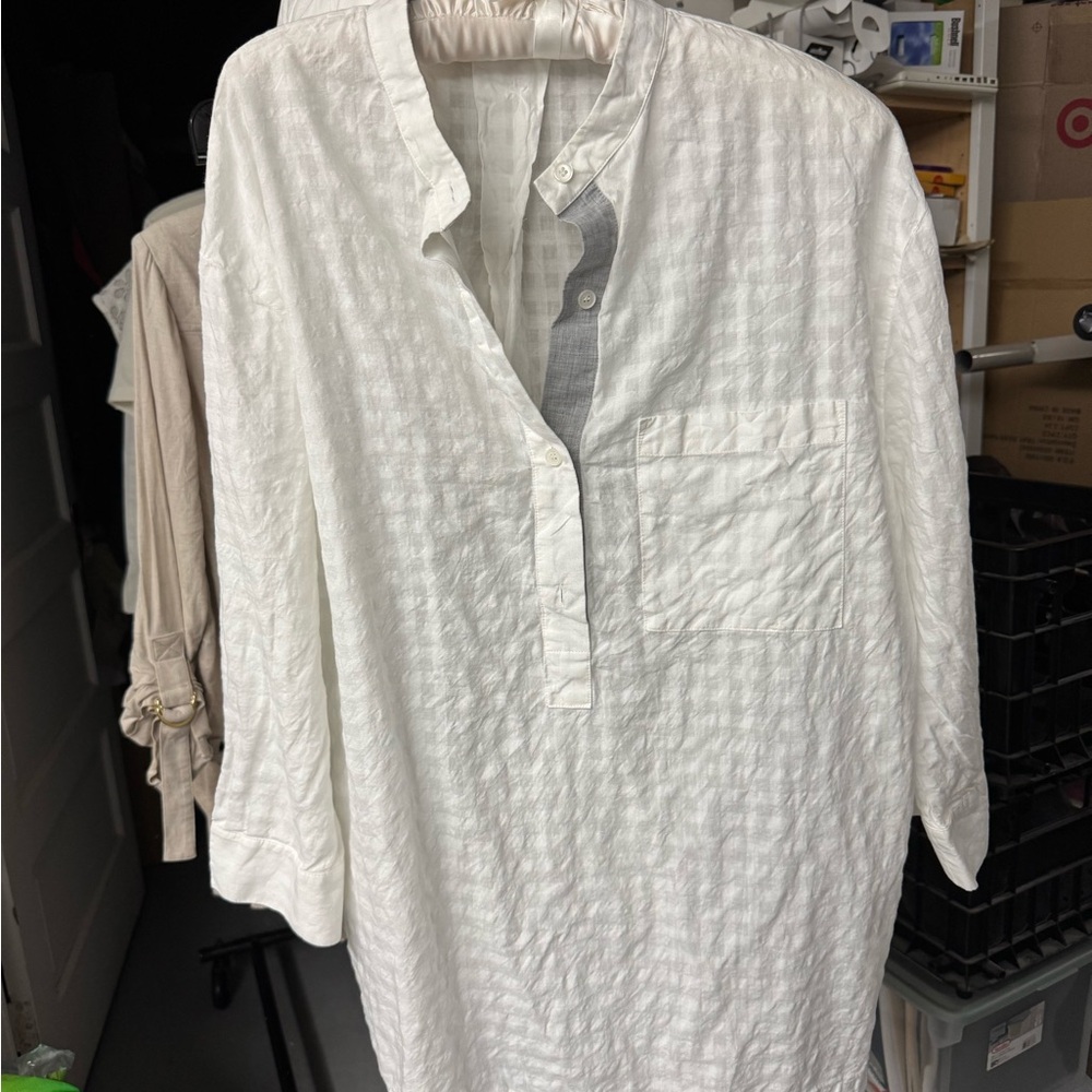 Lafayette 148 New York White Blouse